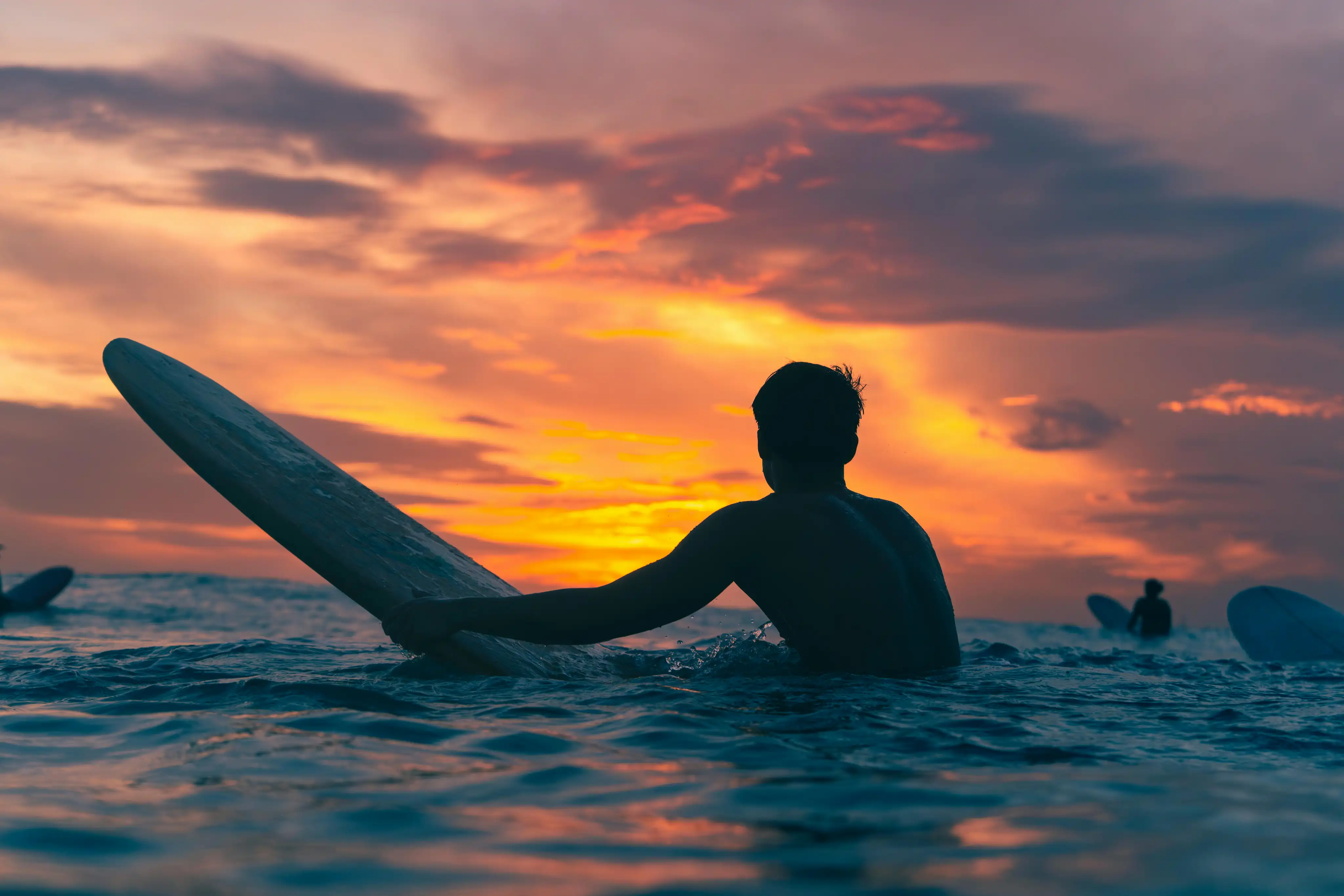 Surf camp Costa Rica Tamarindo with a beautiful sunset
